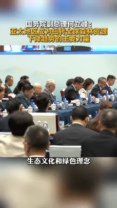 国务院副总理何立峰：亚太地区成为扭转全球森林资源下降趋势的主要力量