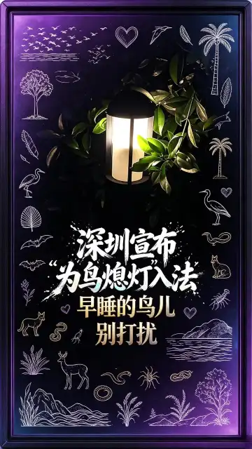 深圳宣布“为鸟熄灯”入法，早睡的鸟儿别打扰