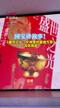 国宝讲故事！《盛世之光：文物里的盛唐气象》深圳首发